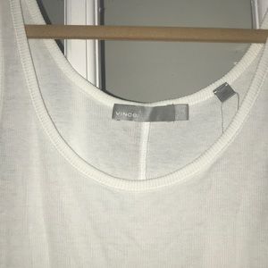Vince white cotton tank top